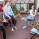 aftercare support group meeting in a circle after residential addiction treatment