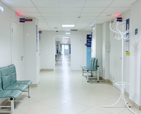 quiet corridor of an inpatient behavioral health treatment facility