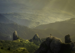 Sunrise breaking over mountains, symbolizing hope and healing in early addiction recovery