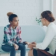 A supportive conversation in a calm clinical setting