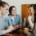 Family meeting to learn how to stage an intervention for alcohol use disorder with a counselor present