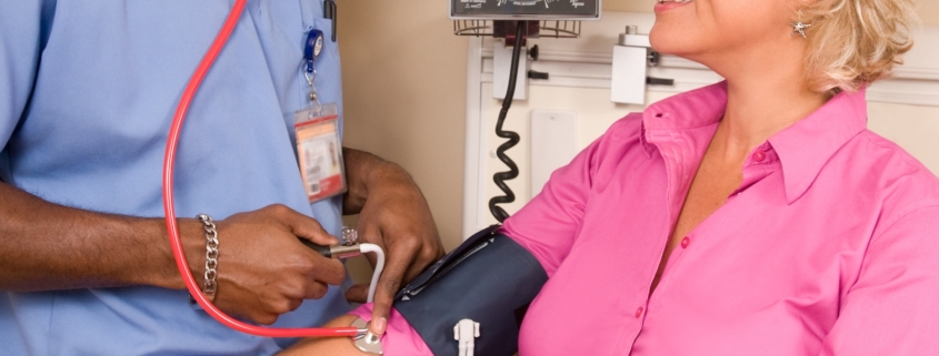 Nurse checking a patient’s vital signs during meth withdrawal in residential detox