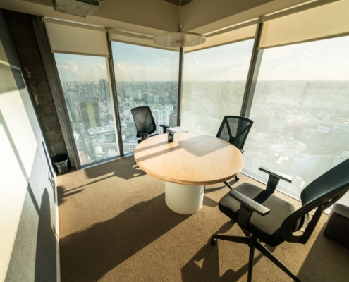 Calm professional workspace at morning light, representing the return to work after addiction treatment