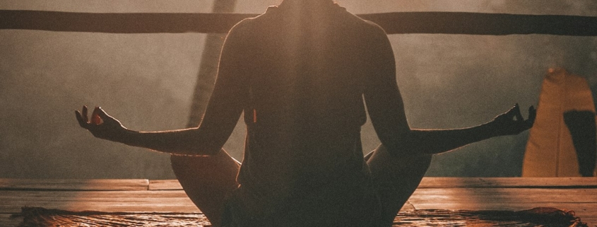Typical day in residential addiction treatment beginning with quiet morning reflection at sunrise