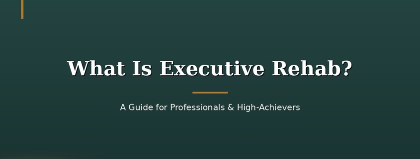 What Is Executive Rehab? A Guide for Professionals and High-Achievers